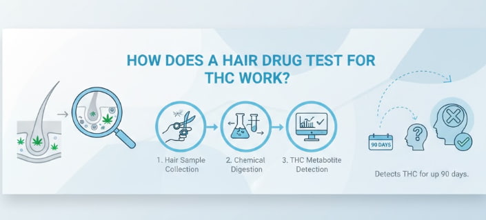 How does a hair drug test for THC work?