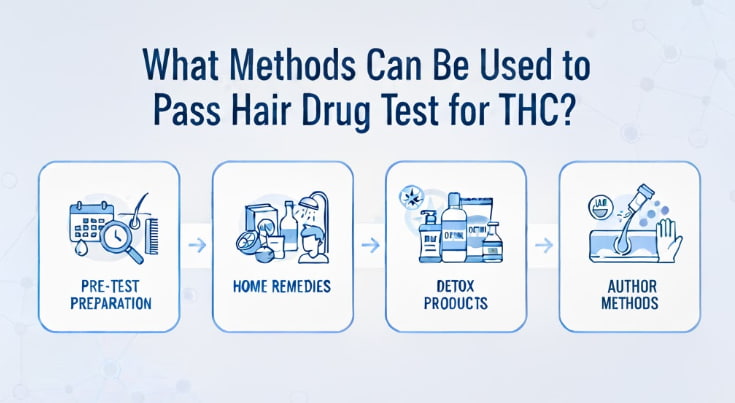 What methods can be used to pass a hair drug test for THC?