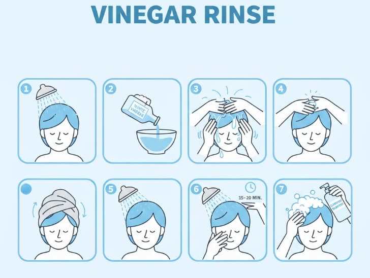 How to use vinegar rinse